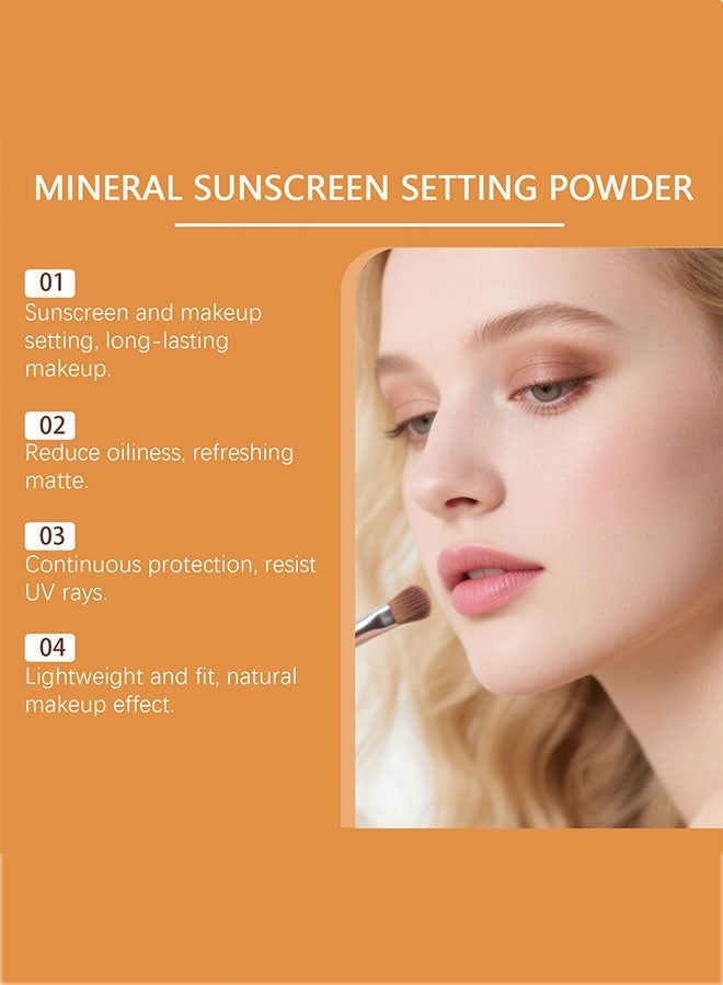zephoco Mineral Sunscreen Setting Powder,Long Lasting Oil Control,Natural Matte Finish,Ranslucent, Even Skin Tone, Non Sticky, For Face Scalp & Hair - Image 4